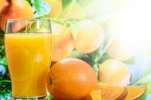 An image of sugary orange juice.