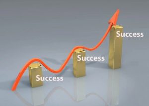 Image of arrows moving upward toward greater success to show recognizing your successes and not your shortcomings.