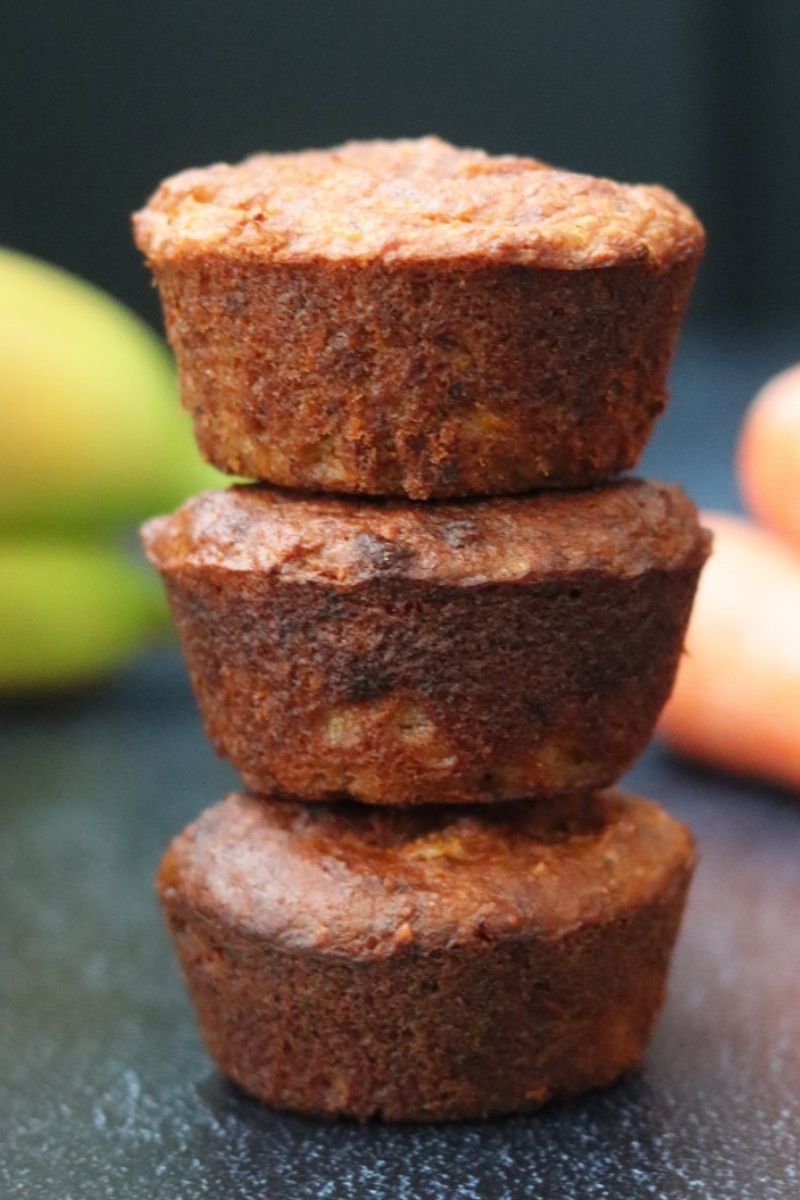 HEALTHY BANANA CARROT MUFFINS