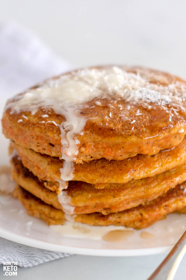 Carrot Cake Keto Pancakes