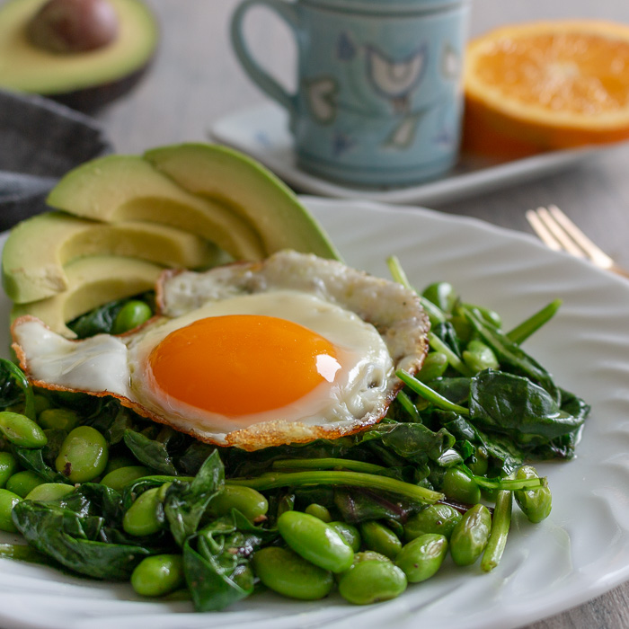 Sautéed Greens Breakfast Salad