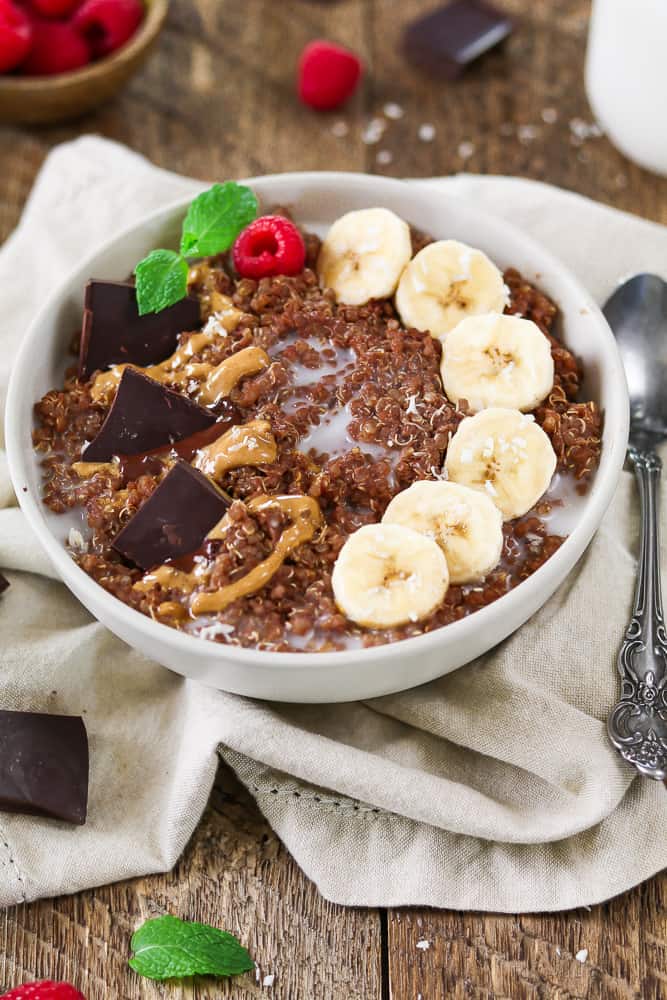 Chunky Monkey Quinoa Breakfast Bowl