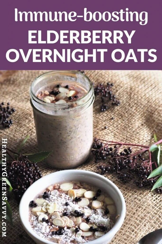 Healthy Overnight Oats Recipe with Immune-Boosting Elderberry