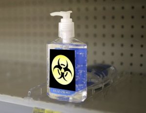 An image of hand sanitizer to talk about the toxins in it and how it makes people resistant to antibiotics.