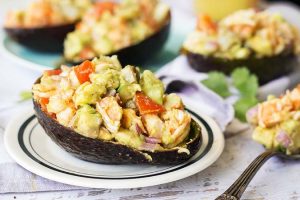 Chili-Lime Shrimp Stuffed Avocado Shells