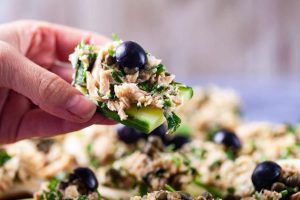 Fennel-Cucumber Bites with Creamy Tuna