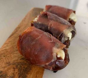 Prosciutto-Wrapped Dates Stuffed with Goat Cheese