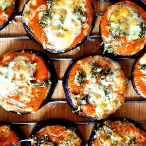 Mini Eggplant Pizzas