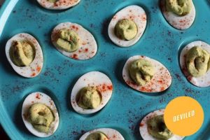 Avocado Green Deviled Eggs