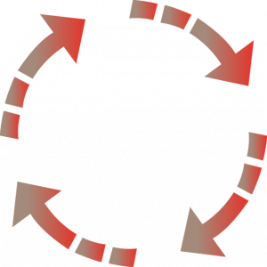 An image of arrows going in a circle to talk about getting stuck in a cycle of unforgiveness and sin.